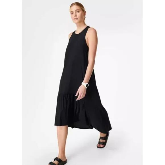 Sweaty Betty Explorer Ace Midi Dress Black Large Athleisure Minimalist Style - Picture 3 of 11